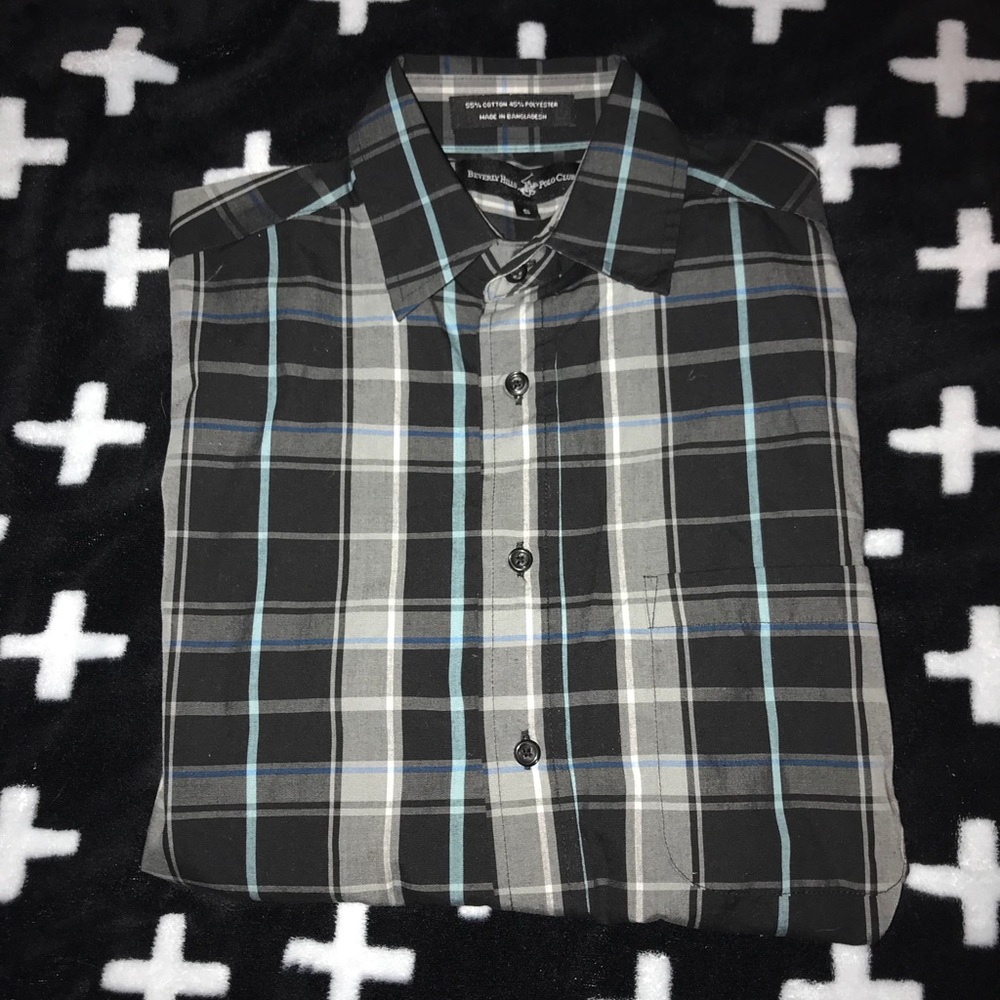 Men's short sleeve button front